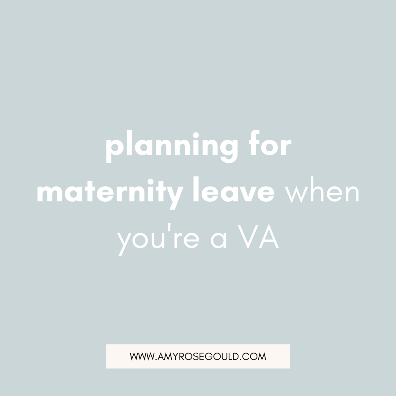 Maternity leave planning